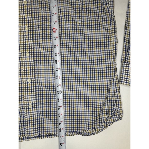 Gitman Bros Dress Shirt Men’s Long Sleeve Plaid Button Down Blue White Size L - Picture 11 of 11